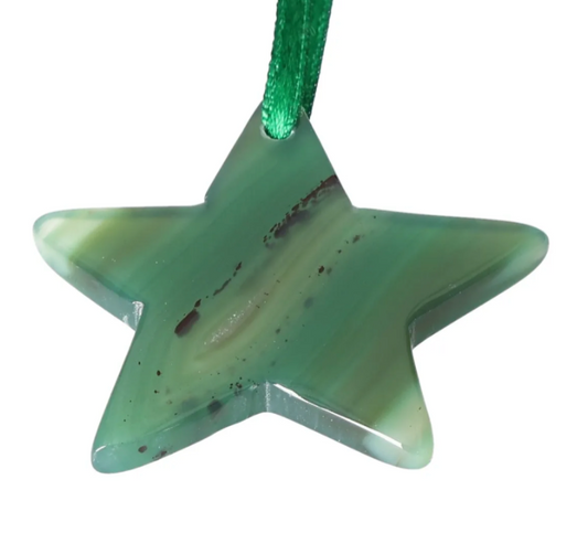 Polished Agate Stars Green S