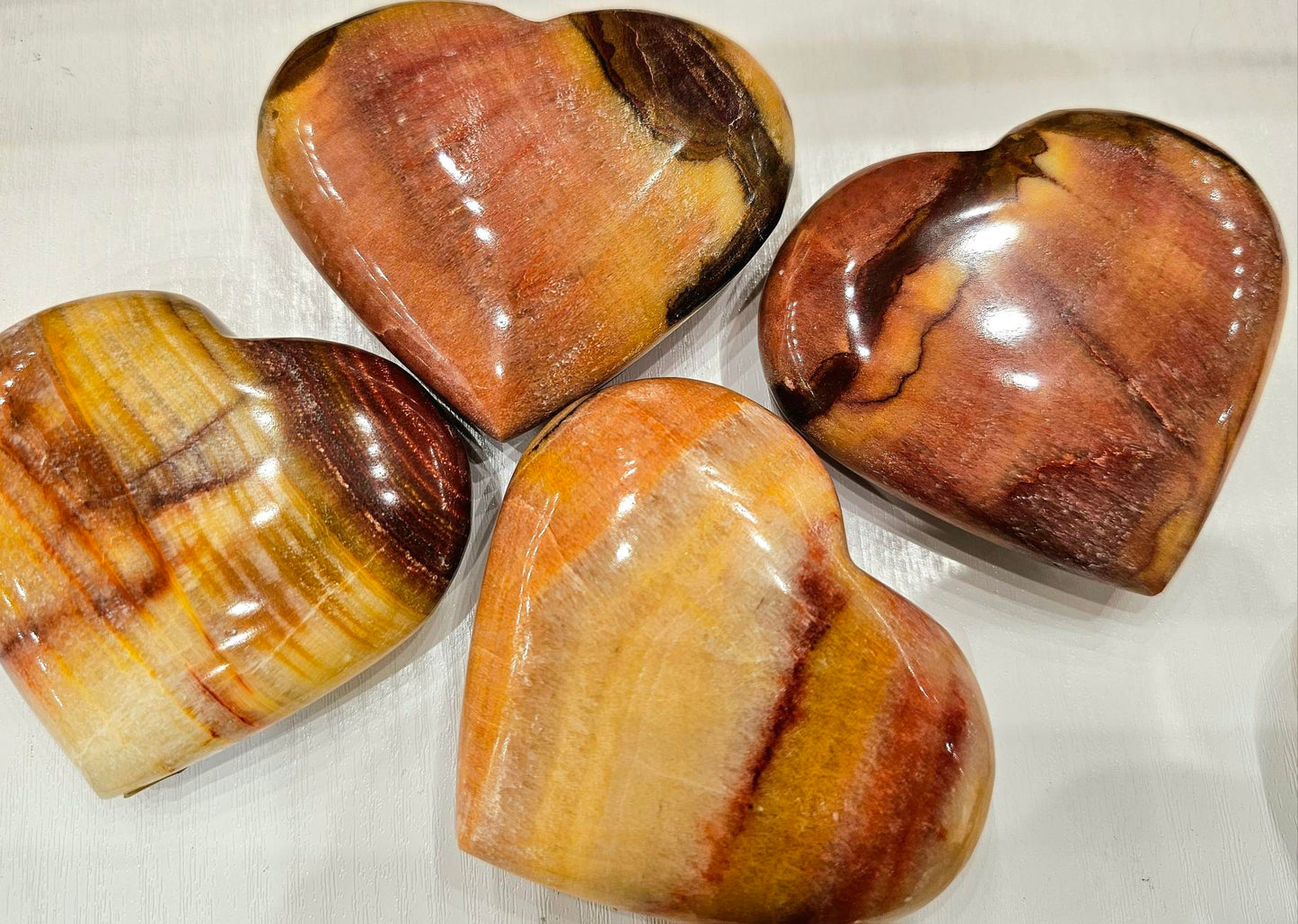 Peach Calcite Heart M 1 kg