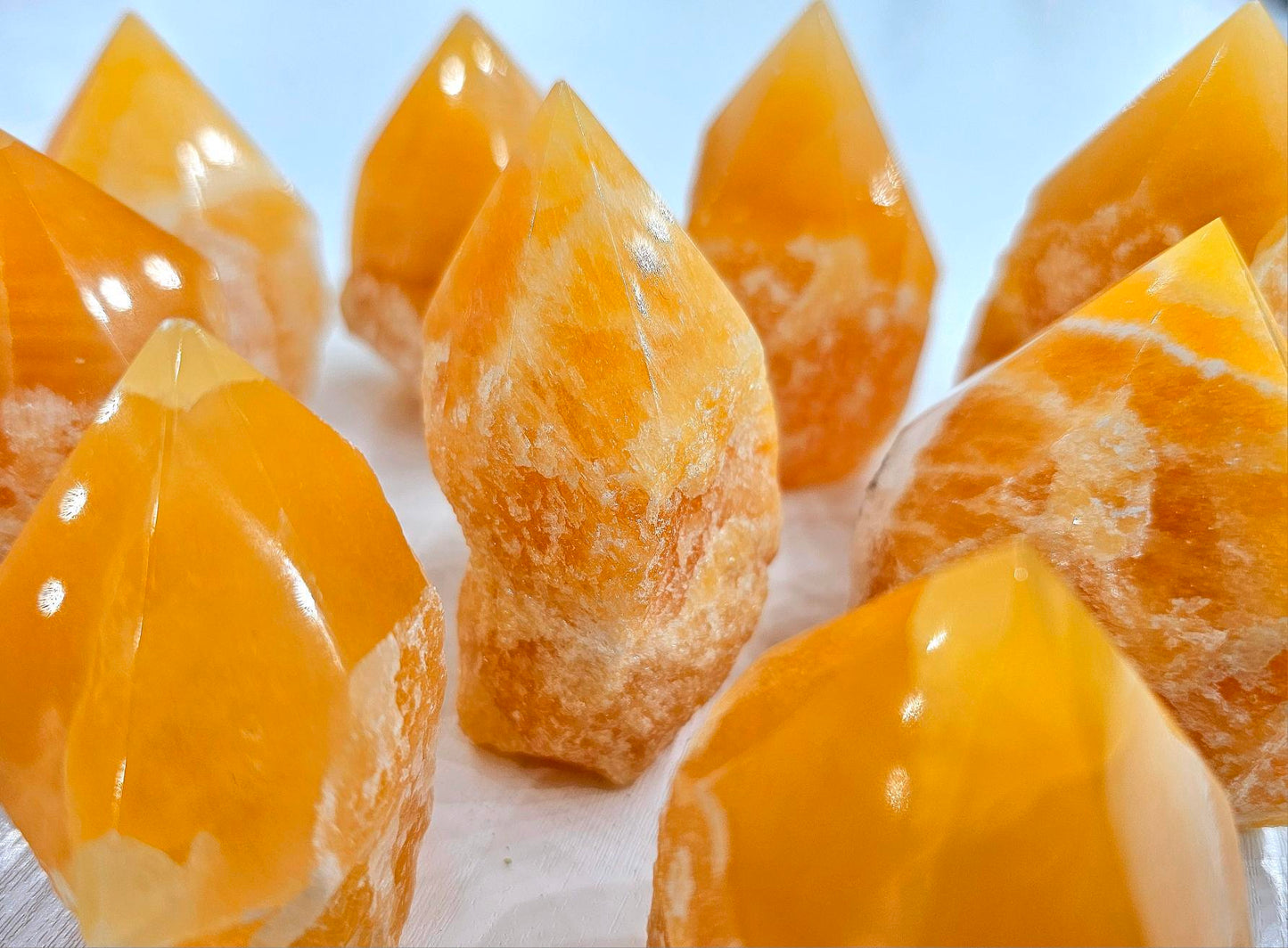 Polished Orange Calcite 1 kg