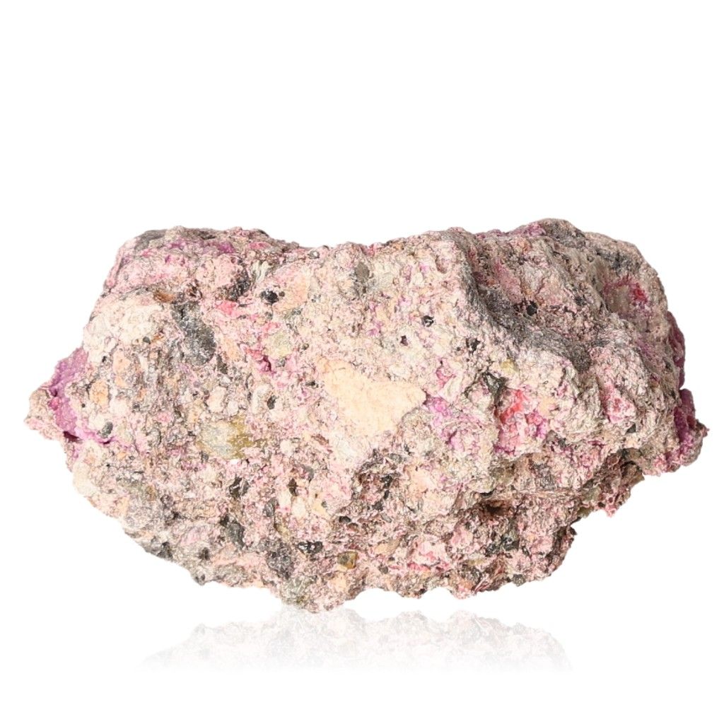 Picropharmacolite mineral with pale pink and white needle-like crystal formations, known for calming energy and emotional clarity.