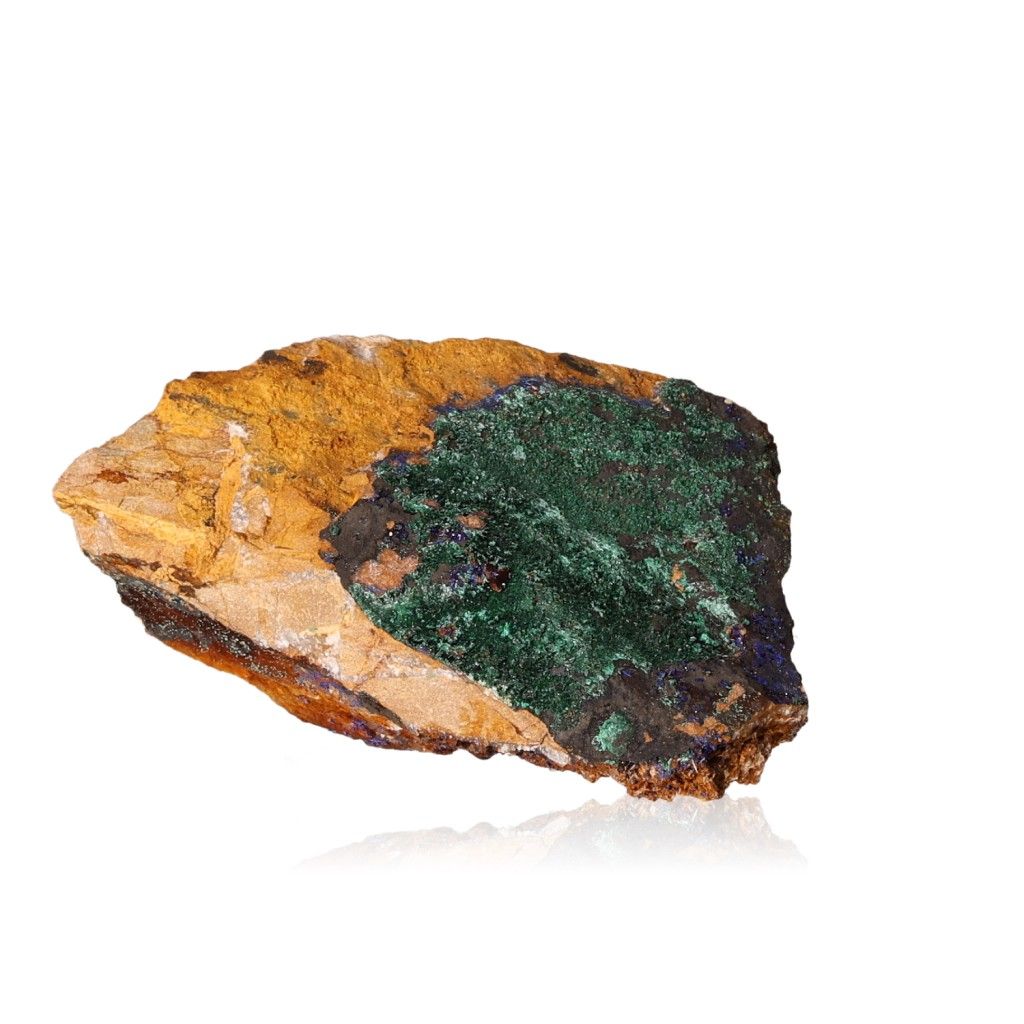 Azurite with Malachite mineral specimen displaying deep blue and green hues, perfect for collectors and spiritual enhancement.