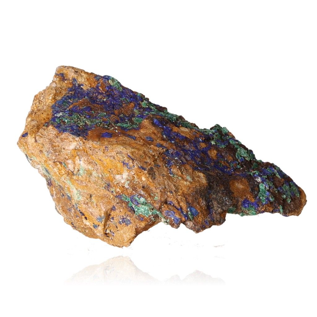 Azurite with malachite mineral specimen showcasing deep blue hues and unique patterns, ideal for collectors and spiritual growth.