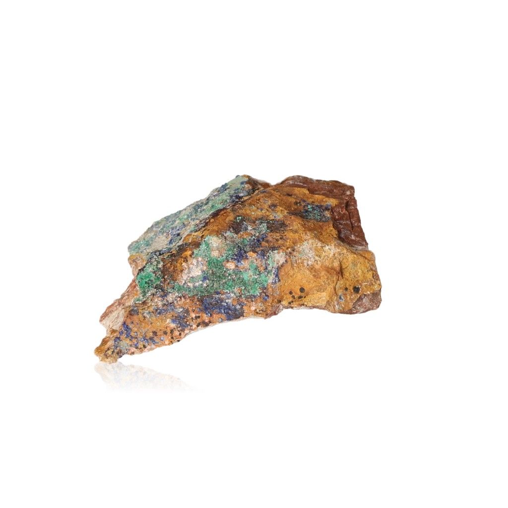 Azurite with malachite stone showcasing deep blue and green patterns, perfect for collectors and spiritual growth seekers.