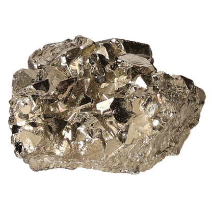 Pyrite druzy stone for enhancing independence and motivation, promoting new ideas and courage in personal growth and goal achievement.