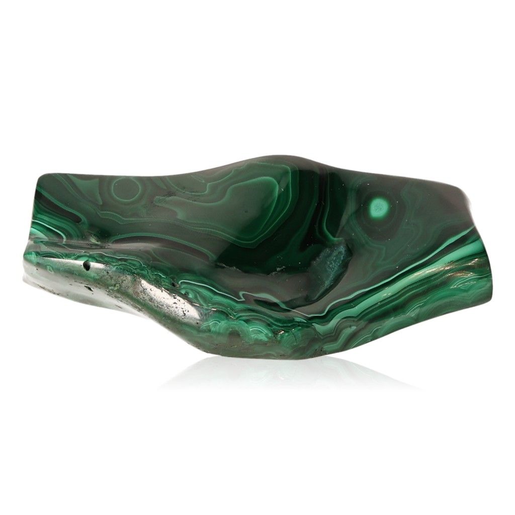 Malachite stone with soothing green patterns for positive energy and inner harmony