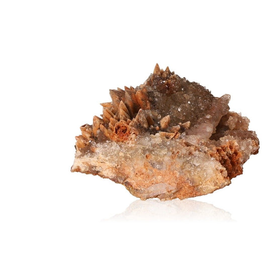 Calcite Stalactite with earthy tones and layered structures, symbolizing growth, energy, and natural beauty.