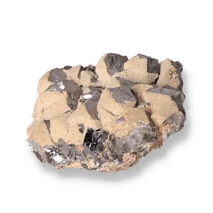 Raw galena mineral cluster showcasing metallic luster and grounding properties for spiritual use.