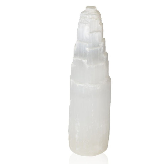 Selenite Lamp 30cm crystal lamp with elegant design and calming energy. Perfect for soft ambiance in home or office décor.