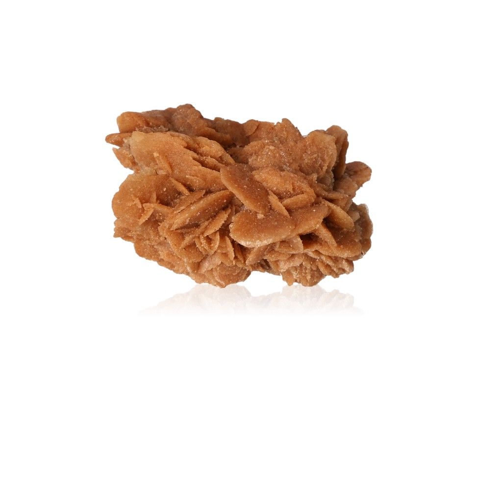 Desert Rose crystal by Sylvia Crystals, ethically sourced from Moroccan desert, featuring natural gypsum and barite formation.