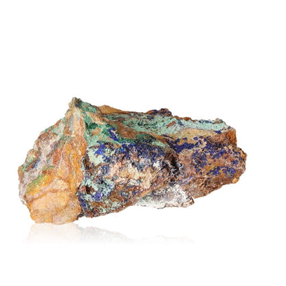 Azurite with malachite mineral displaying deep blue and green hues, ideal for collectors and spiritual growth seekers.