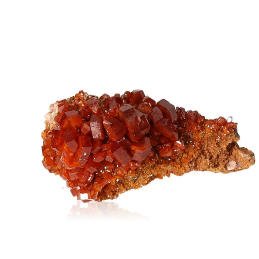 Vanadinite Druze with vibrant reddish-brown hexagonal crystals, enhancing focus and determination. Perfect for personal transformation.