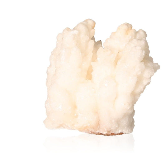 Cave Calcite Stalactite Cluster with intricate natural formations and layered textures representing growth and energy.