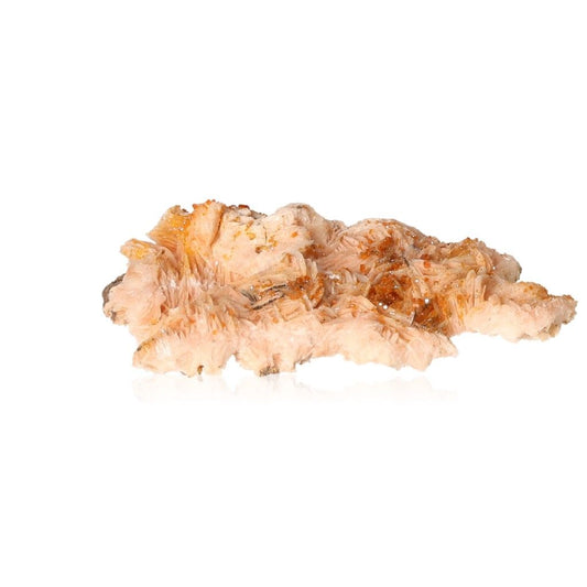 Vanadinite and baryte mineral druze with reddish-orange crystals and creamy hues for focus, motivation, and stability.