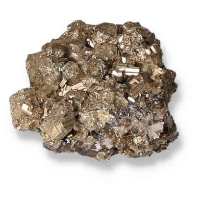 Shimmering pyrite mineral cluster promoting independence and motivation