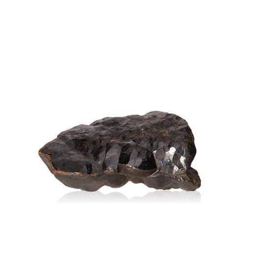 Shimmering polished botryoidal hematite crystal cluster for grounding and emotional balance.