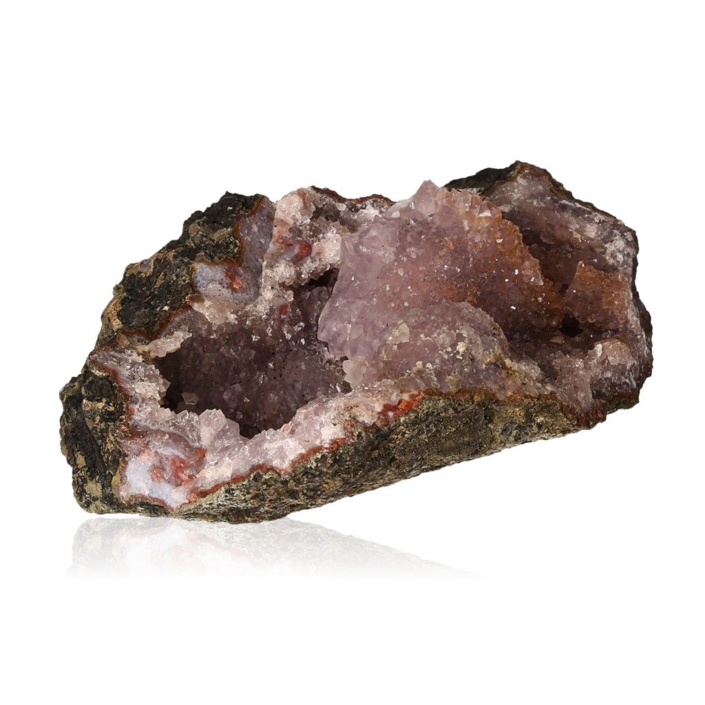 Amethyst druze cluster with deep purple crystals, perfect for meditation and enhancing intuition and clarity in any space.