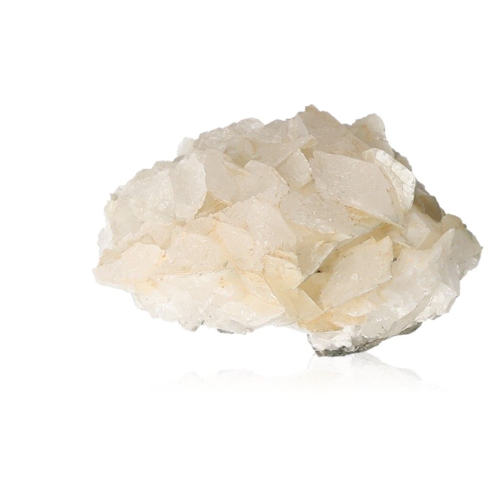 White calcite crystal rock for boosting self-confidence and concentration.