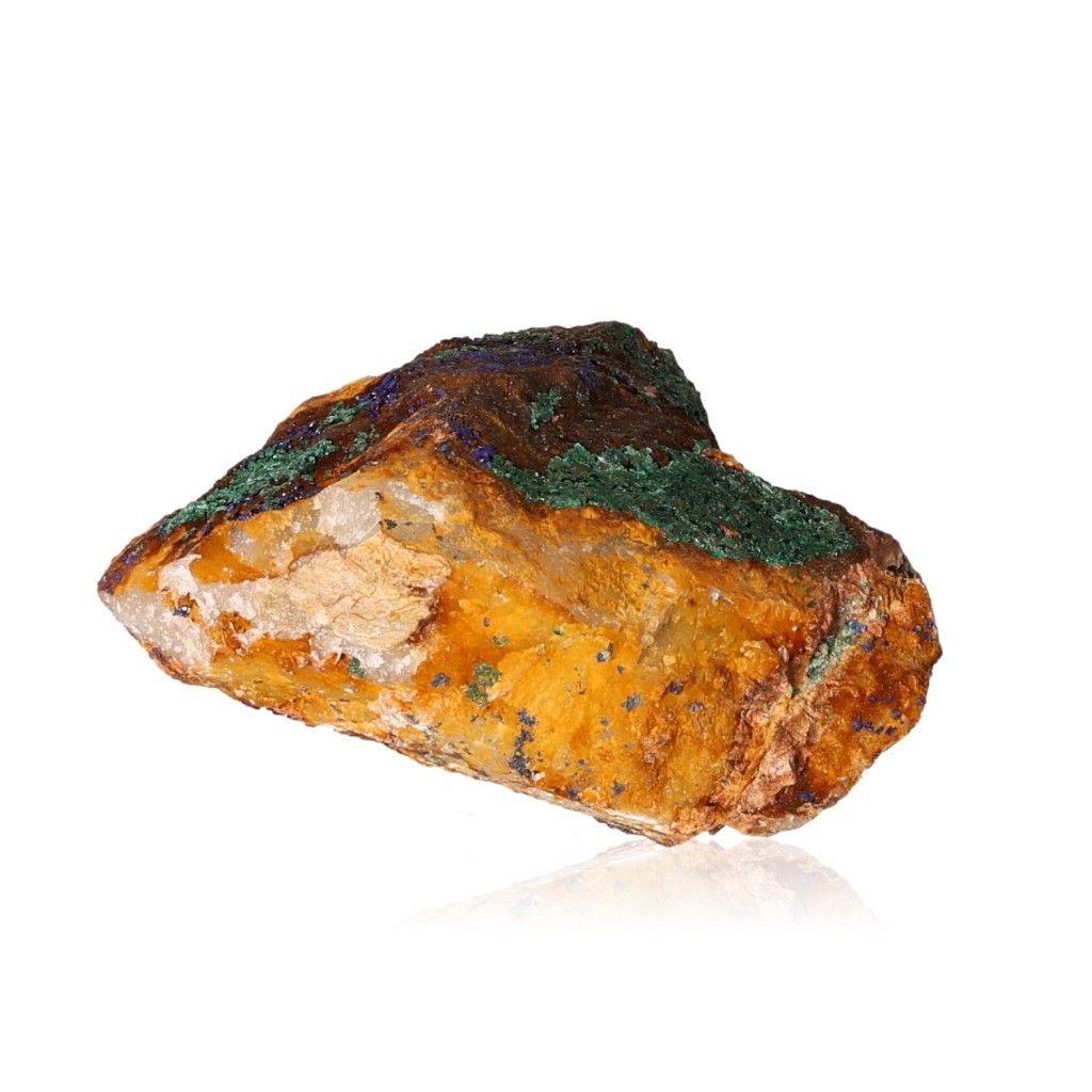 Raw Azurite with Malachite mineral showcasing deep blue and green patterns, ideal for collectors and spiritual growth seekers.