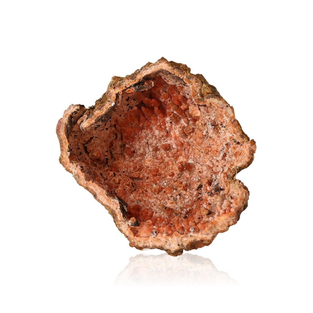 Calcite stalactite with intricate layers and earthy tones, symbolizing natural beauty and growth energy.