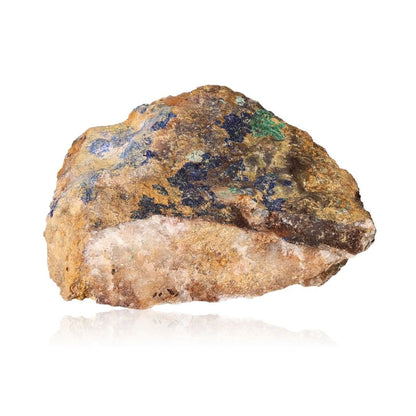 Azurite with Malachite mineral specimen showcasing deep blue and green hues, ideal for collectors and spiritual growth enthusiasts.