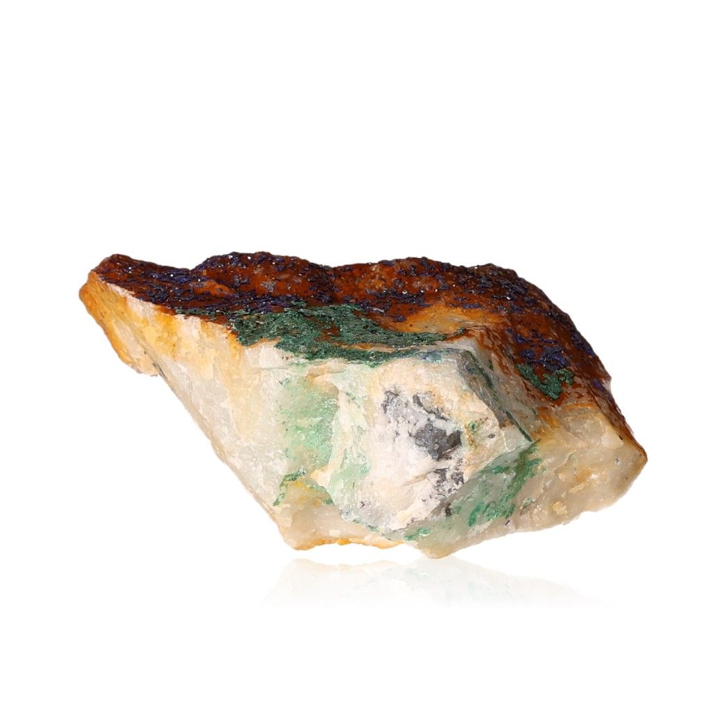 Raw azurite with malachite showcasing vibrant colors and unique patterns, ideal for collectors and spiritual growth.