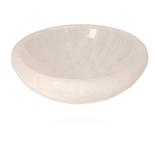 Selenite bowl by Sylvia Crystals, 9cm, perfect for mindful living and spiritual growth. Premium-quality, ethically sourced crystal.