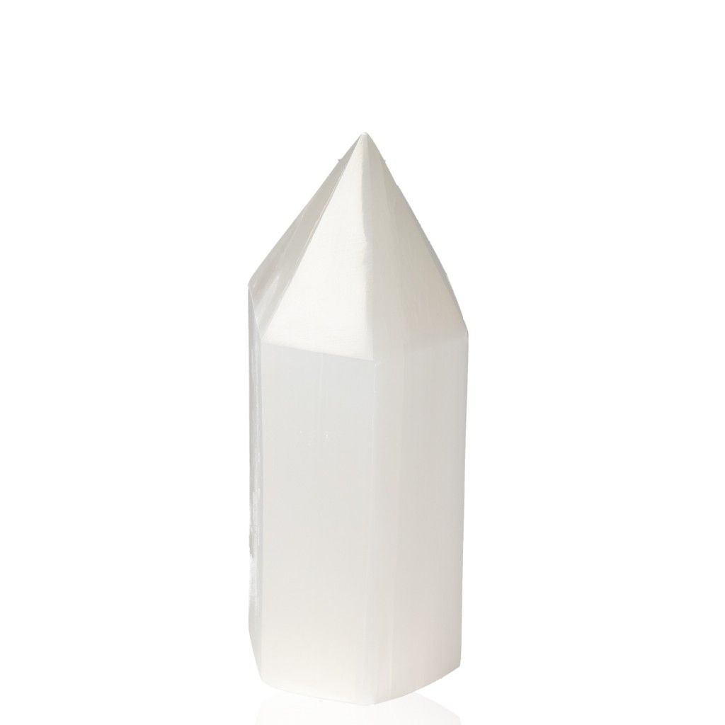 Selenite tower crystal 20cm for spiritual growth and mindful living by Sylvia Crystals