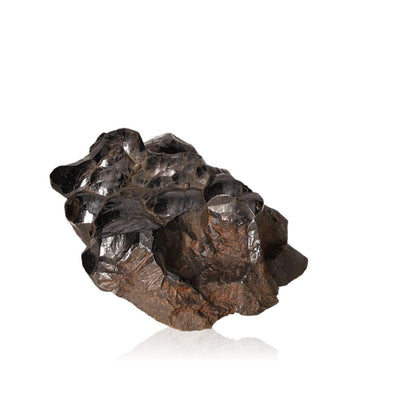 Polished botryoidal hematite crystal cluster, metallic and iron-rich, for grounding and shielding against negativity.