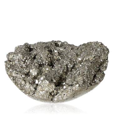 Sparkling pyrite stone, enhances mental independence and stimulates action, inspiring ideas and courage to achieve goals.