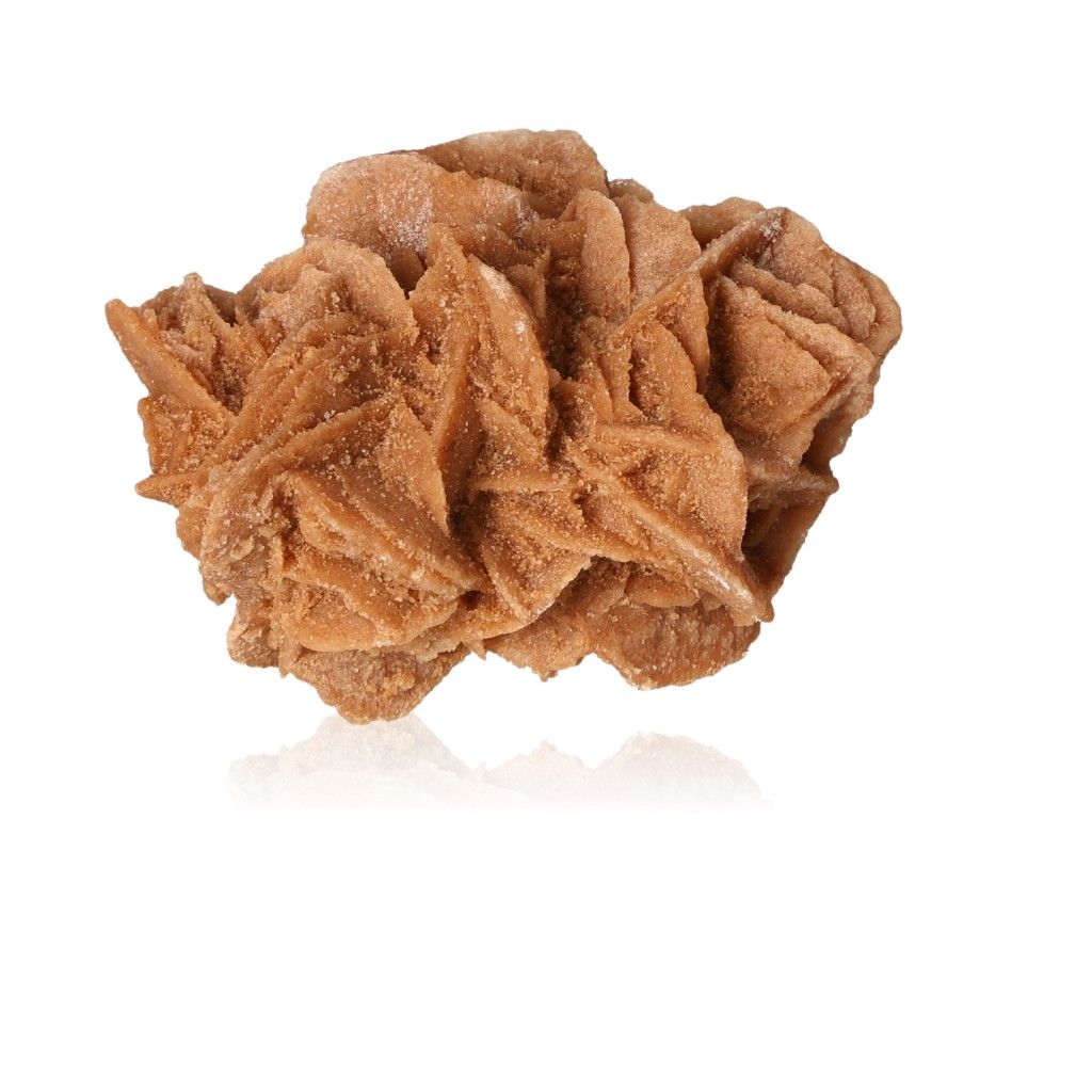 Desert Rose crystal by Sylvia Crystals, ethically sourced from Morocco, showcasing natural gypsum and barite formations.