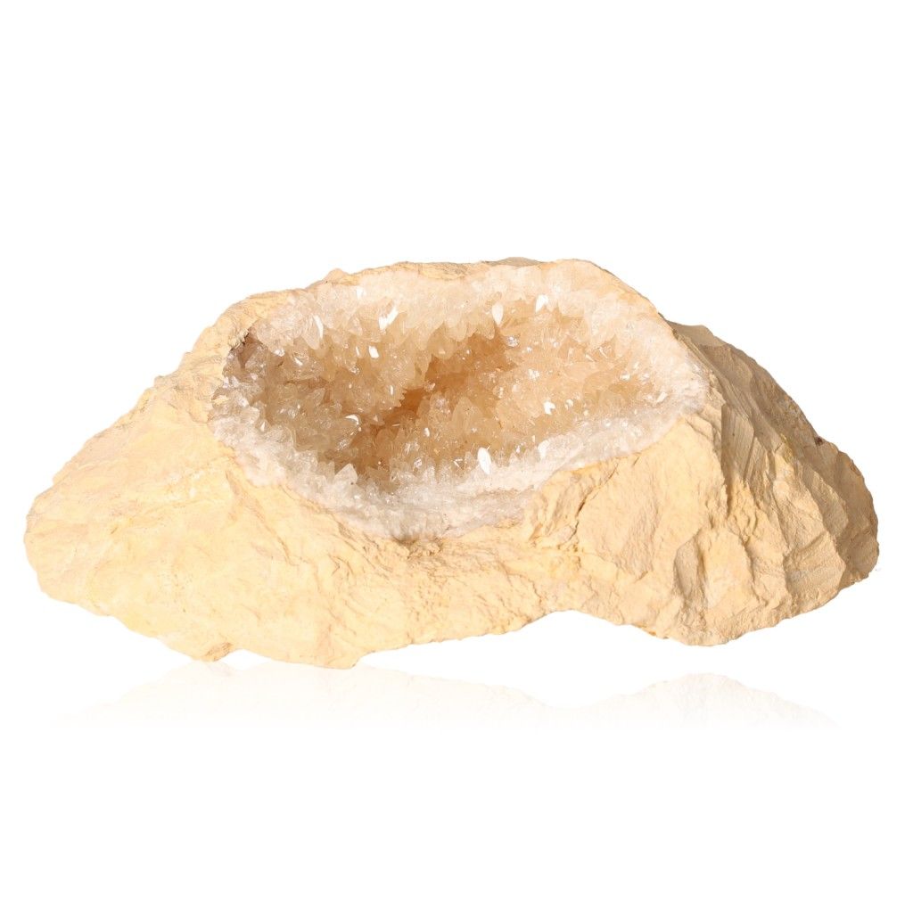 Natural cave calcite stalactite cluster showcasing intricate mineral textures and formations.