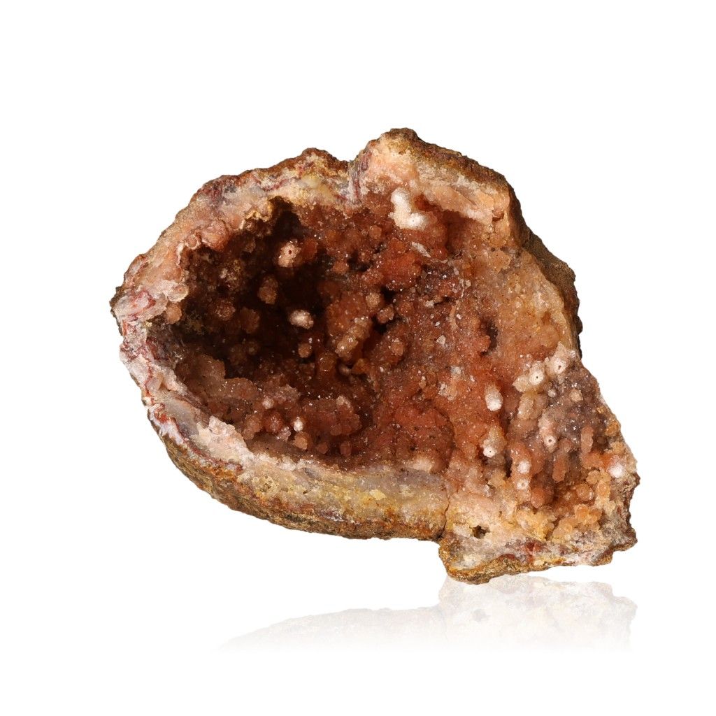 Calcite stalactite showcasing earthy tones and layered structure, symbolizing growth and energy in natural beauty.