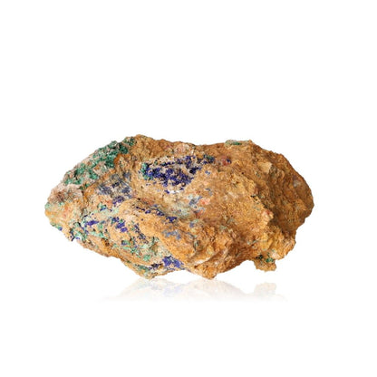 Azurite with malachite mineral displaying rich blue and green hues, ideal for collectors and enhancing mental clarity.