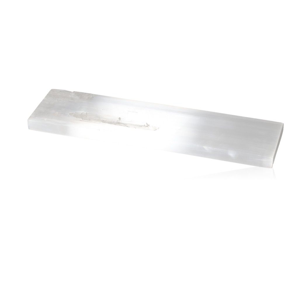 Selenite rough polished bar 30/10cm by Sylvia Crystals for mindful living and spiritual growth