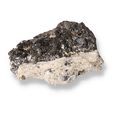 Galena with Sphalerite mineral specimen showcasing protective and grounding properties for spiritual practices.