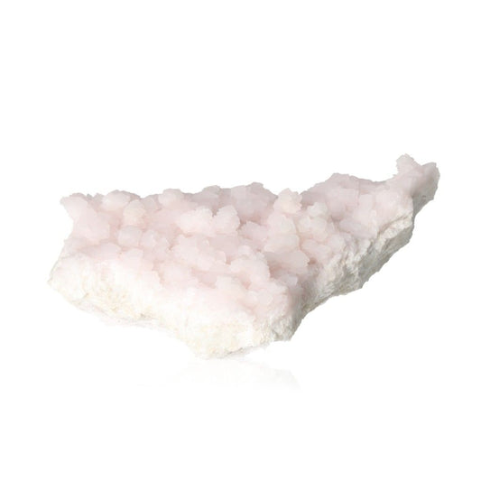 Museum quality mangano calcite crystal promoting peace, calming energy, and creativity.