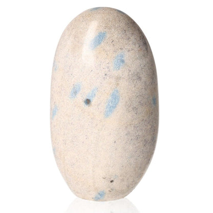 Sandstone with Trolleite free form crystal with blue and white patterns for spiritual connection and enhanced intuition.