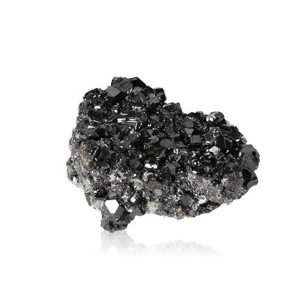 Museum quality Galena mineral specimen with reflective surface, known for its transformation properties and grounding energy.