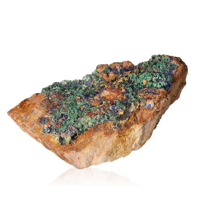 Azurite with Malachite mineral stone showcasing deep blue and green hues, ideal for collectors and personal growth enthusiasts.