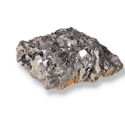 Rough galena mineral stone with metallic shine, ideal for transformation and grounding in spiritual practices.