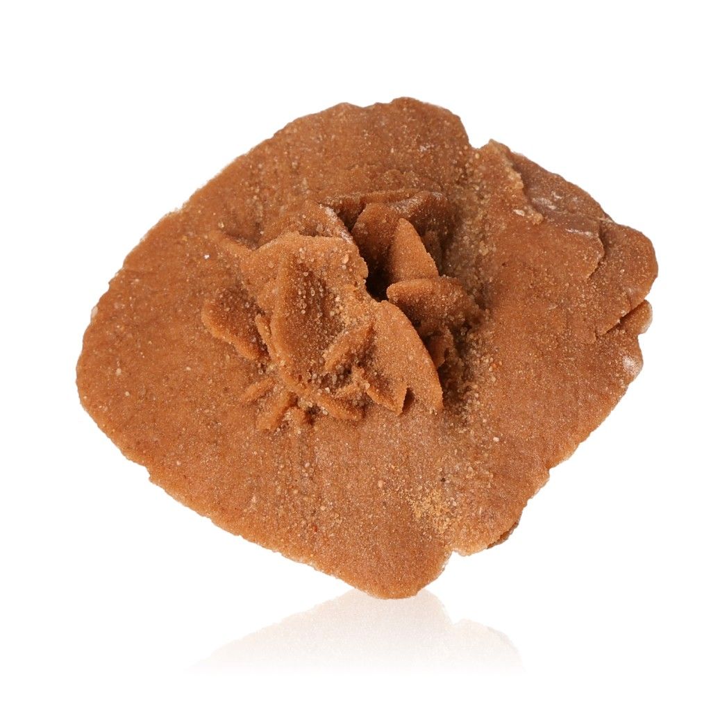 Desert Rose crystal, a unique gypsum formation from Moroccan sands, ethically sourced by Sylvia Crystals, showcasing natural beauty.