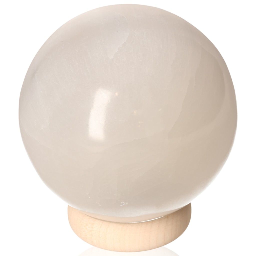 Selenite sphere 14cm by Sylvia Crystals for spiritual growth and mindful living, premium quality and ethically sourced.