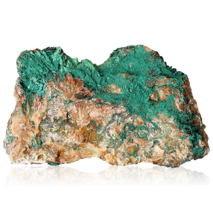 Raw malachite druzy showcasing vibrant green hues, known for its soothing energy and support in finding inner harmony.