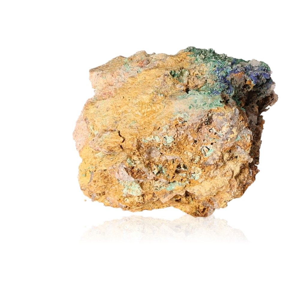 Malachite druzy stone with natural earthy tones and green highlights, symbolizing courage and inner harmony.