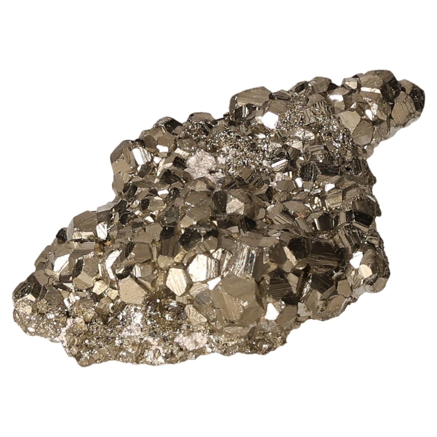 Shimmering pyrite druzy cluster promoting independence and courage, inspiring new ideas and action.