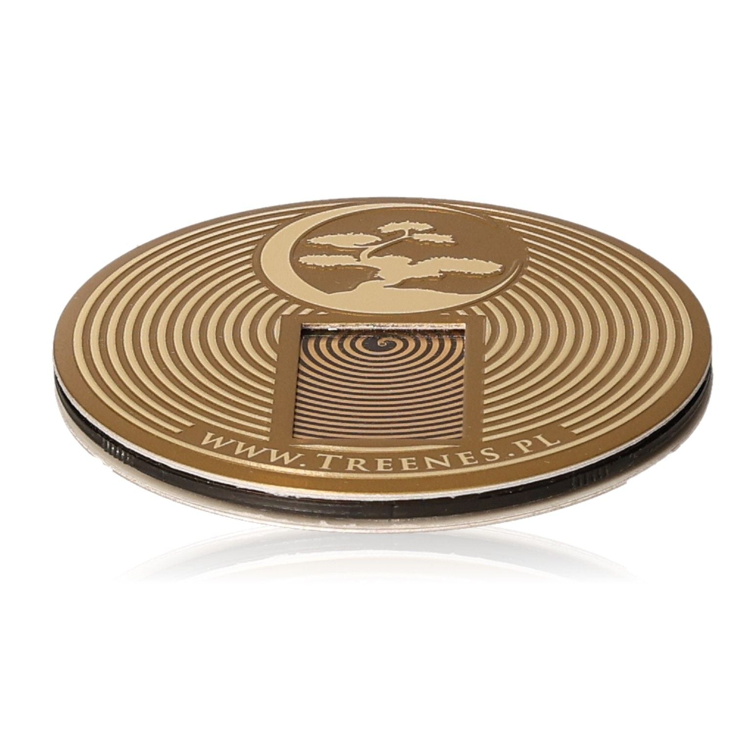 Absorber Treenes Gold 8 cm device for energy purification and balance, offering tranquility in electromagnetic environments.