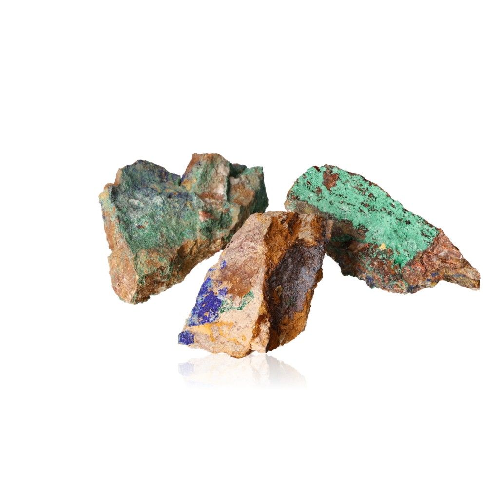 Azurite with Malachite showcasing deep blue and green hues, perfect for enhancing mental clarity and personal growth.