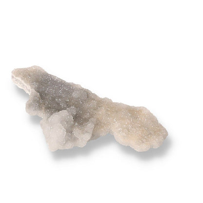 Natural quartz crystal with shimmering surface, showcasing unique energetic properties for chakra alignment and spiritual support.