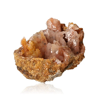 Calcite Stalactite stone with earthy tones and intricate layers, symbolizing growth and transformation, radiating grounding energy.