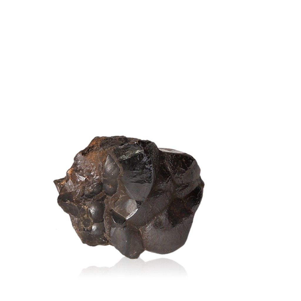 Polished botryoidal hematite crystal cluster for grounding, energy shielding, and emotional balance with iron-rich formations.